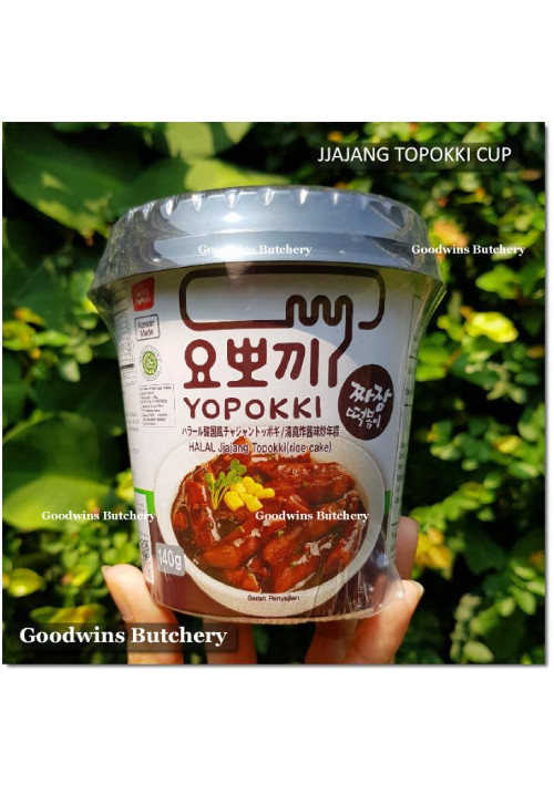 Rice cake Korea YOPOKKI halal JJAJANG TOPOKKI CUP 140g